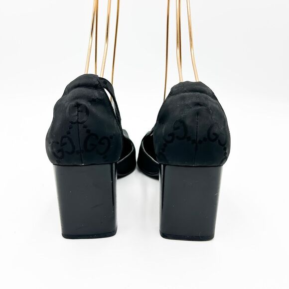 Gucci GG Supreme Square Toe Pumps Heels EU 38.5 US 8.5 - Picture 5 of 12